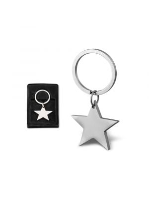 Porte-clés métalliques stellaires classiques avec logo vue 2
