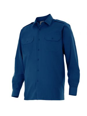 Chemises de travail velilla chemise à manches longues avec galons coton pour personnaliser image 1