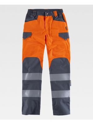 Pantalon réfléchissant Workteam combiné avec du polyester haute visibilité pour personnaliser la vue 1