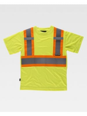 T-shirts réfléchissants workteam mc réfléchissants fluorescents en polyester vue 1