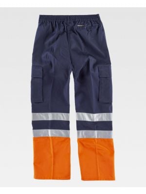 Pantalon de travail réfléchissant avec renforts combiné à du polyester haute visibilité vue 2