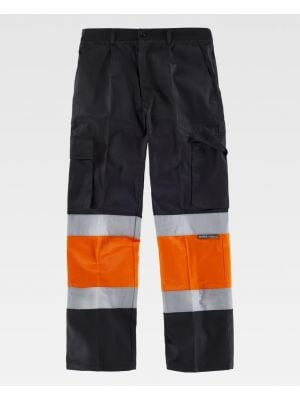 Pantalon réfléchissant Workteam combiné à une haute visibilité et deux poches polyester visibles 1