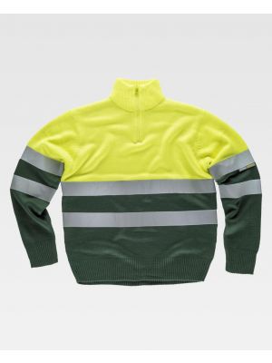 Pulls et sweat-shirts réfléchissants en tricot acrylique épais combinés avec vue publicitaire 1