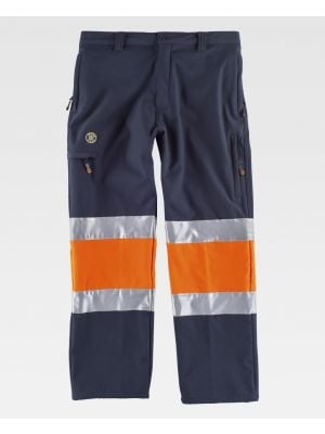 Pantalon de travail réfléchissant en coton haute visibilité combiné workteam vue 1