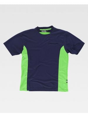T-shirts de travail réfléchissants avec détails réfléchissants fluorescents en polyester avec impression visible 1