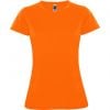 T shirts sport roly montecarlo woman polyester orange fluo imprimé image 1